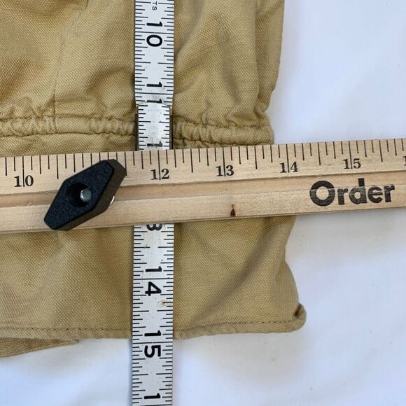 Free People Milkmaid Peasant Cropped Blouse Top XS Tan Brown Puff Short Sleeve - Picture 8 of 10